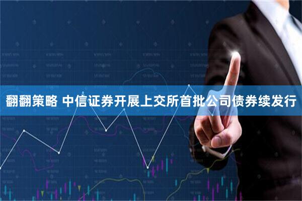翻翻策略 中信证券开展上交所首批公司债券续发行