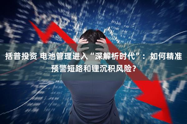 括普投资 电池管理进入“深解析时代”：如何精准预警短路和锂沉积风险？